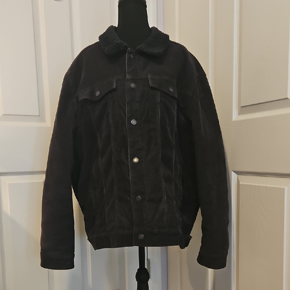 Lands' End Men's Black Bomber Jacket